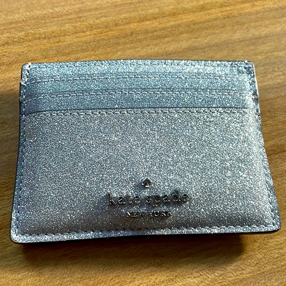 Like new - Kate Spade sparkly glitter card holder